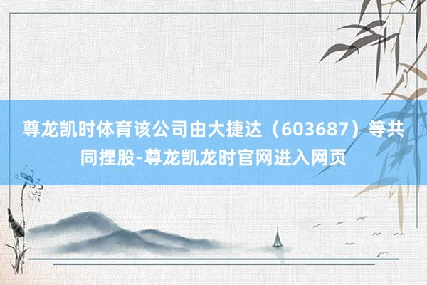 尊龙凯时体育该公司由大捷达（603687）等共同捏股-尊龙凯龙时官网进入网页
