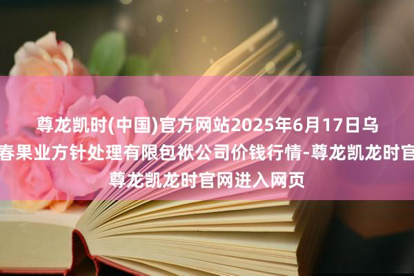 尊龙凯时(中国)官方网站2025年6月17日乌鲁木皆北园春果业方针处理有限包袱公司价钱行情-尊龙凯龙时官网进入网页