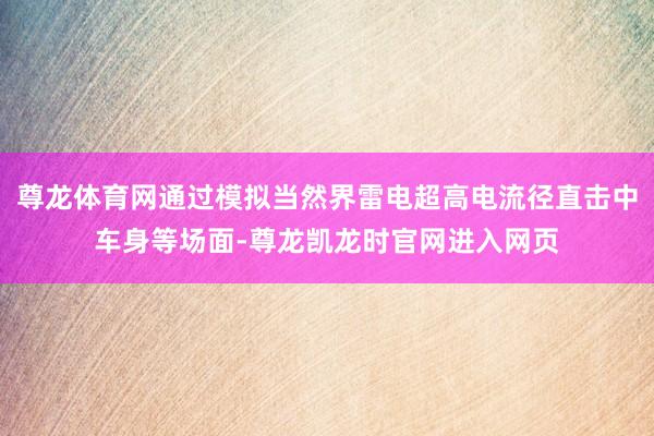 尊龙体育网通过模拟当然界雷电超高电流径直击中车身等场面-尊龙凯龙时官网进入网页